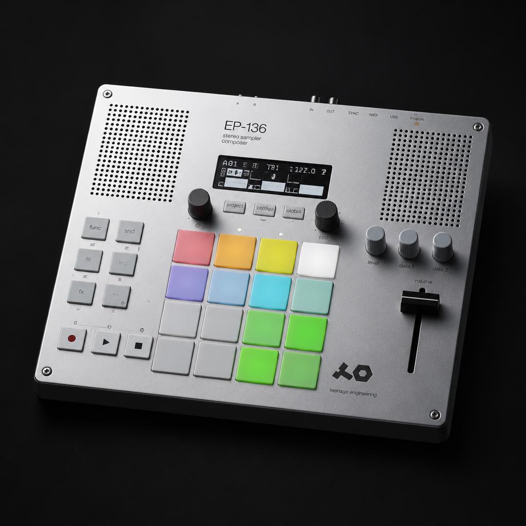 EP-136 Stereo — sampler composer stereo em alumínio