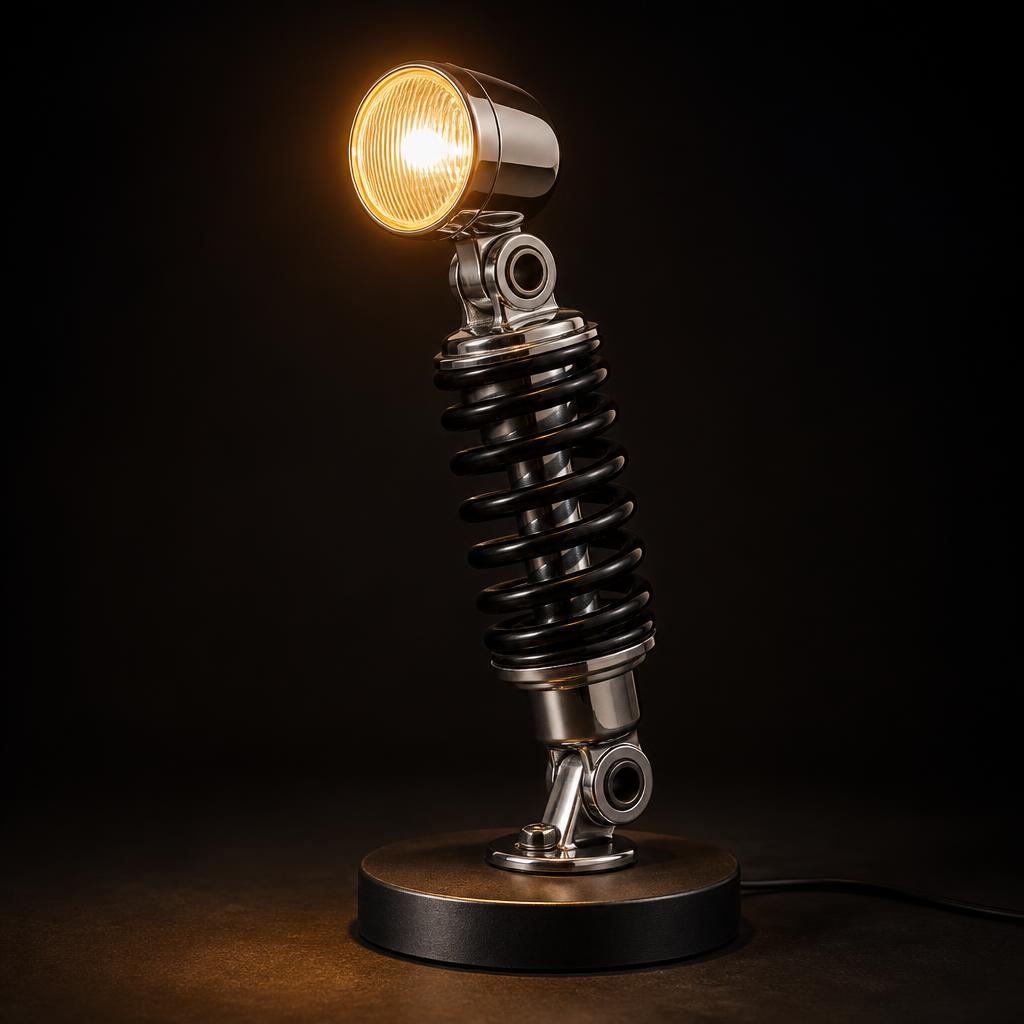 Shock Absorber Lamp — luminária em formato de amortecedor
