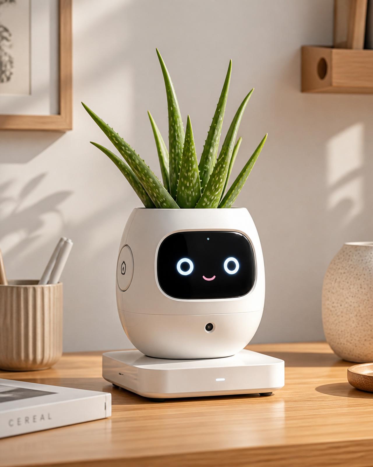 PLANTSIO Gen7 — plant-pet inteligente com display facial
